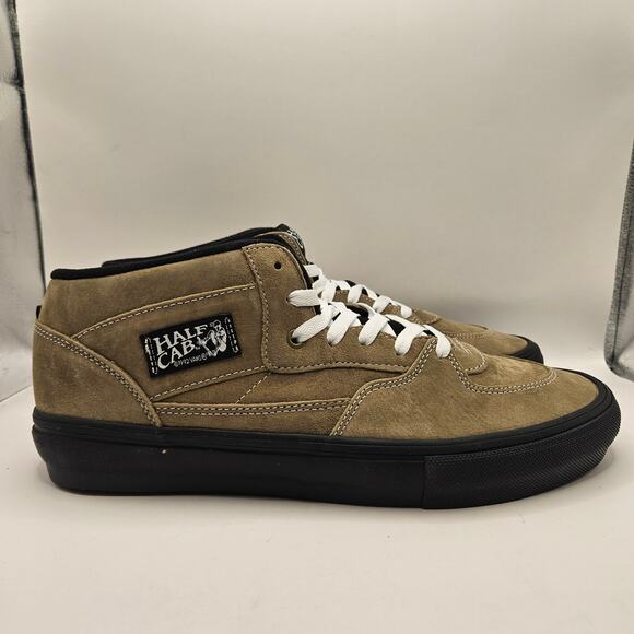 VANS MEN\'S 13 RARE SKATE HALF CAB PIG SUEDE OLIVE BLACK NWOB main image 5